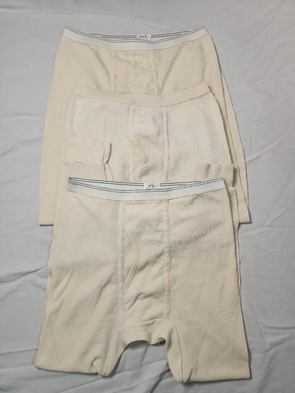 VTG Premier International Basic Editions Thermal Pants Waffle Knit Pants 3 Pair